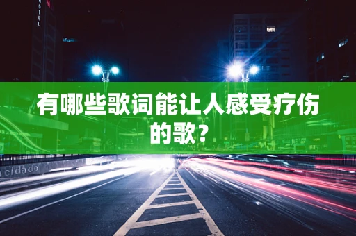 有哪些歌词能让人感受疗伤的歌？