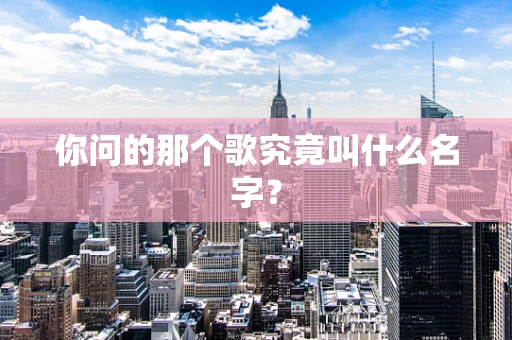 你问的那个歌究竟叫什么名字？