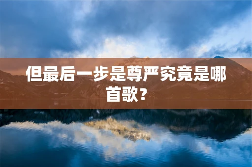 但最后一步是尊严究竟是哪首歌？