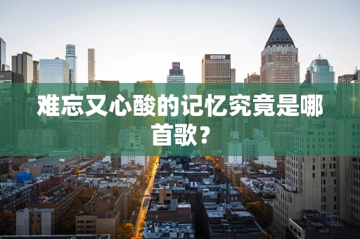 难忘又心酸的记忆究竟是哪首歌？
