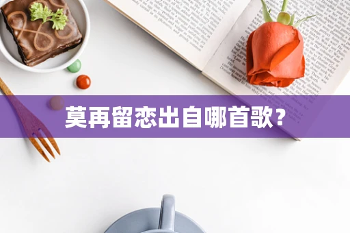 莫再留恋出自哪首歌？