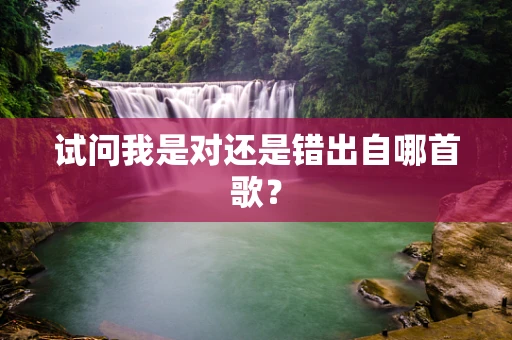 试问我是对还是错出自哪首歌？