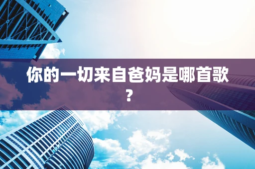 你的一切来自爸妈是哪首歌？