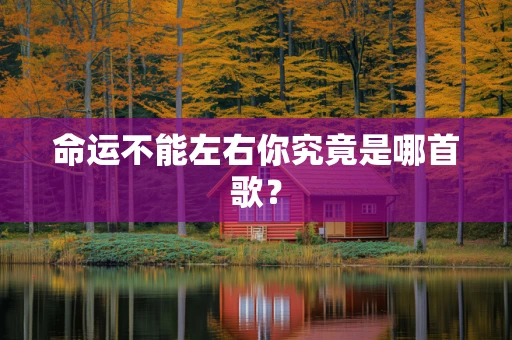 命运不能左右你究竟是哪首歌？