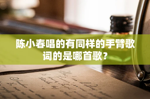 陈小春唱的有同样的手臂歌词的是哪首歌？