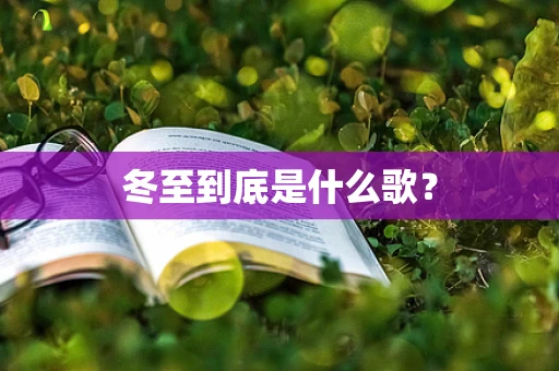 冬至到底是什么歌？