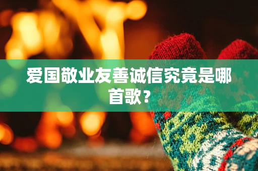 爱国敬业友善诚信究竟是哪首歌？