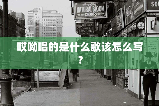 哎呦唱的是什么歌该怎么写？