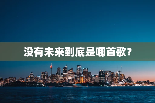 没有未来到底是哪首歌？