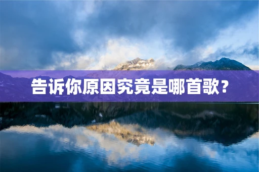 告诉你原因究竟是哪首歌？