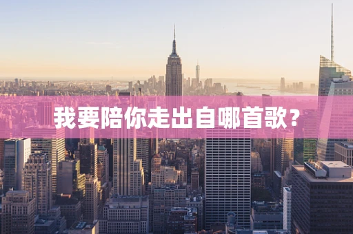 我要陪你走出自哪首歌？