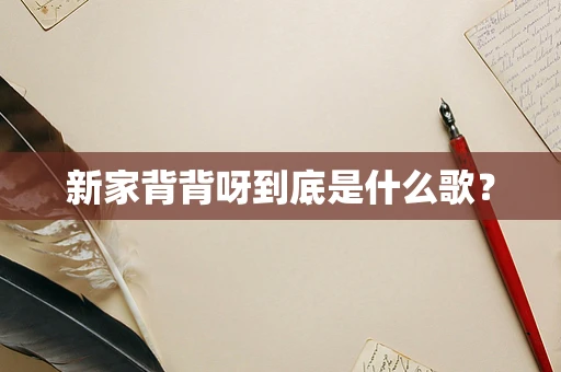 新家背背呀到底是什么歌？