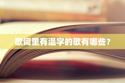 歌词里有温字的歌有哪些？
