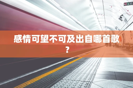 感情可望不可及出自哪首歌？
