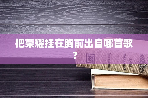 把荣耀挂在胸前出自哪首歌？