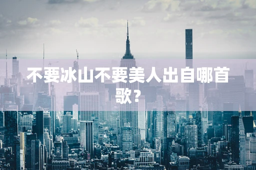 不要冰山不要美人出自哪首歌？