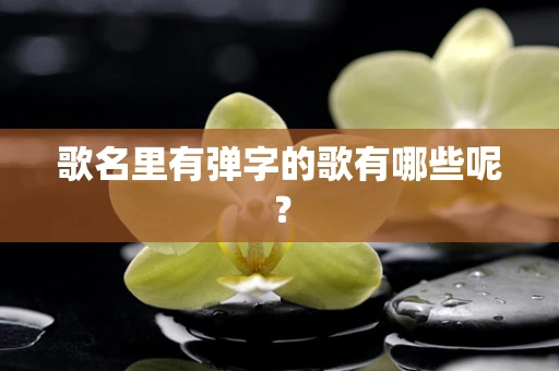 歌名里有弹字的歌有哪些呢？