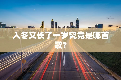入冬又长了一岁究竟是哪首歌？
