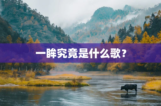一眸究竟是什么歌？