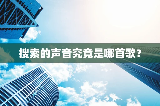 搜索的声音究竟是哪首歌？