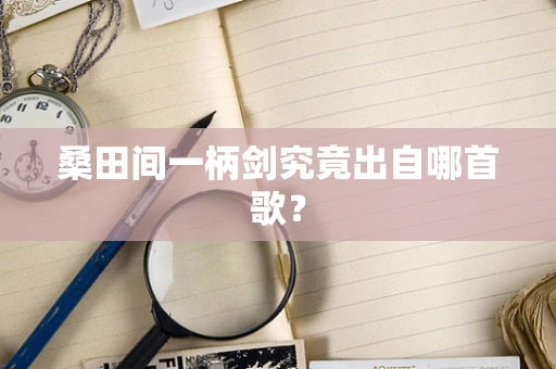 桑田间一柄剑究竟出自哪首歌？