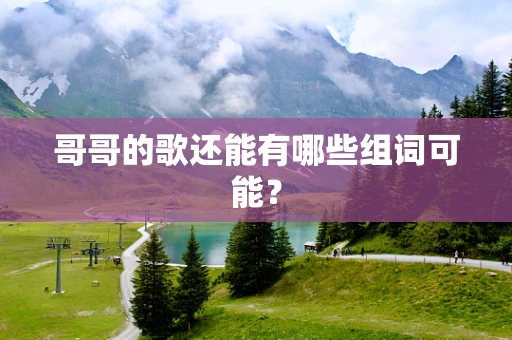 哥哥的歌还能有哪些组词可能？