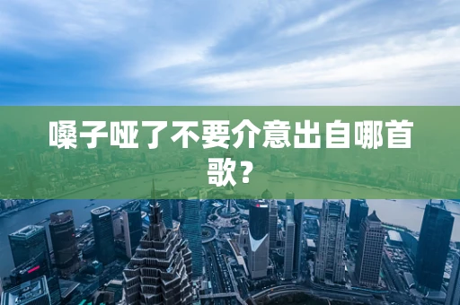 嗓子哑了不要介意出自哪首歌？
