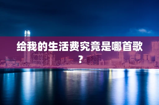 给我的生活费究竟是哪首歌？