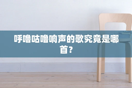 呼噜咕噜响声的歌究竟是哪首？