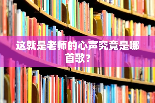 这就是老师的心声究竟是哪首歌？