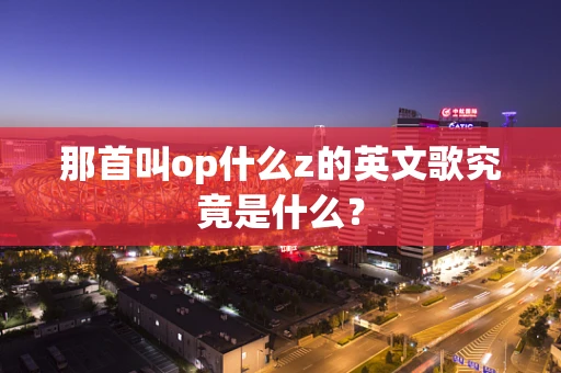 那首叫op什么z的英文歌究竟是什么？
