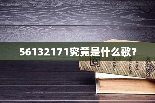 56132171究竟是什么歌？