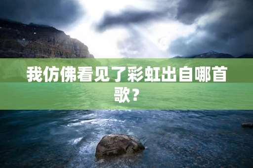 我仿佛看见了彩虹出自哪首歌？