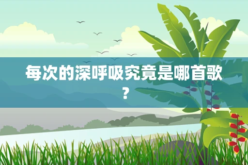每次的深呼吸究竟是哪首歌？
