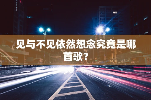 见与不见依然想念究竟是哪首歌？