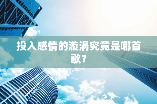 投入感情的漩涡究竟是哪首歌？