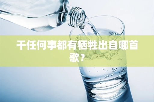 干任何事都有牺牲出自哪首歌？