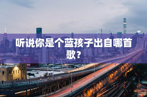 听说你是个蓝孩子出自哪首歌？