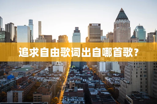 追求自由歌词出自哪首歌？