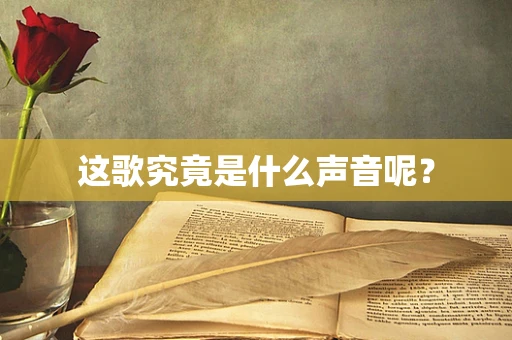 这歌究竟是什么声音呢？