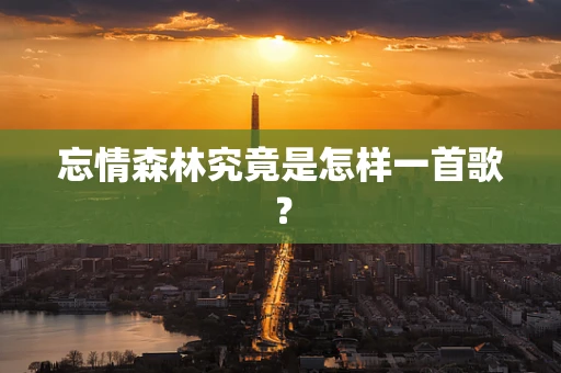 忘情森林究竟是怎样一首歌？
