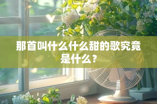 那首叫什么什么甜的歌究竟是什么？