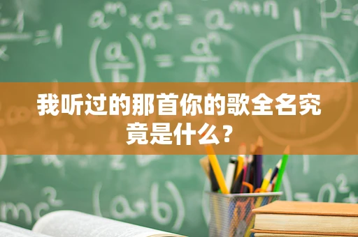 我听过的那首你的歌全名究竟是什么？