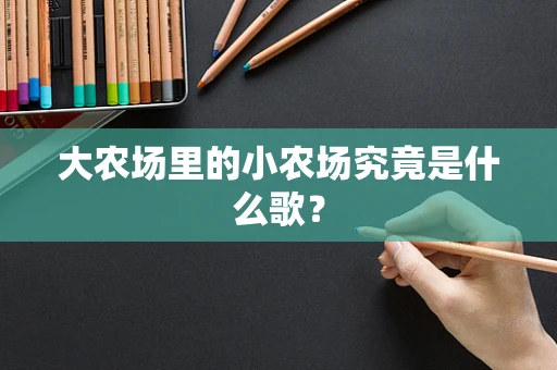 大农场里的小农场究竟是什么歌？