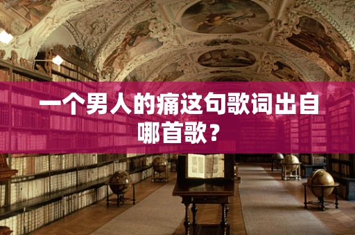 一个男人的痛这句歌词出自哪首歌？