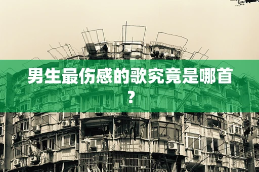 男生最伤感的歌究竟是哪首？