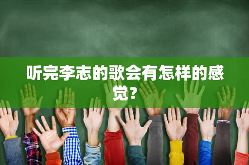 听完李志的歌会有怎样的感觉？